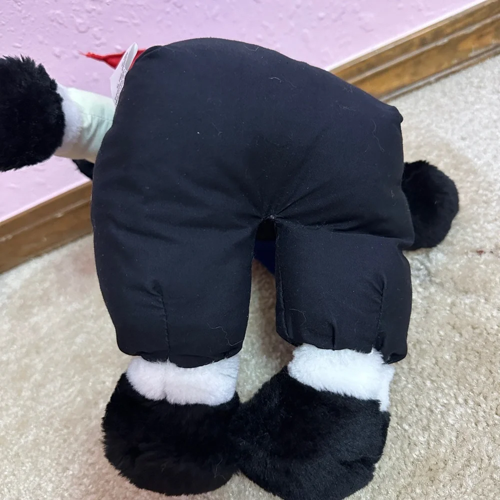 Vintage 1995 Sugar Loaf Holstein Cow Plush 14” Cowboy Western Clothing Puffy